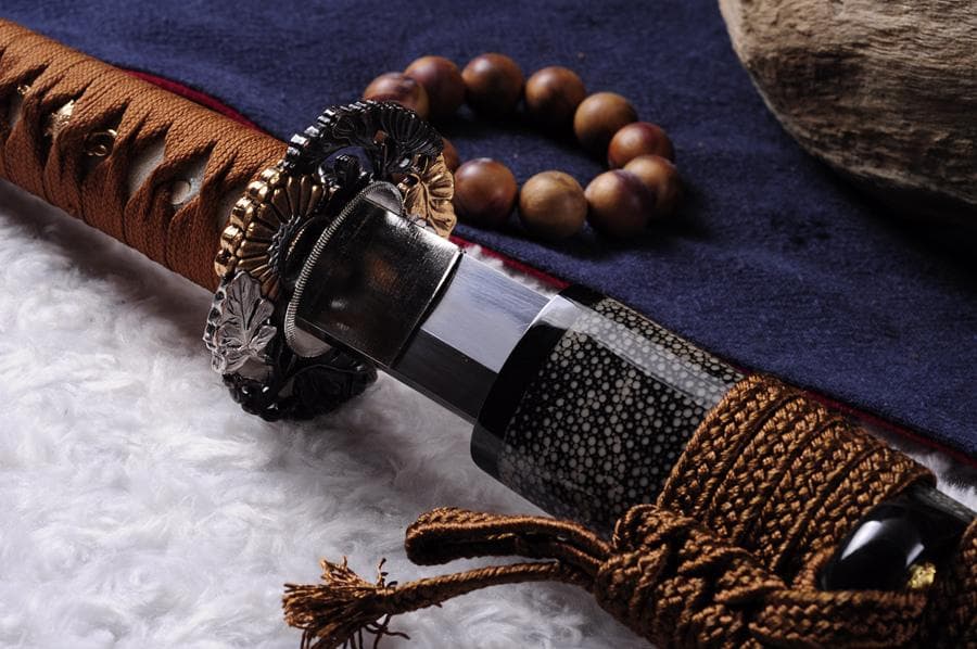 菊一三枚合侍刀 日本刀 模造刀 居合刀 武士道 武蔵 鑑賞用 手鍛造打