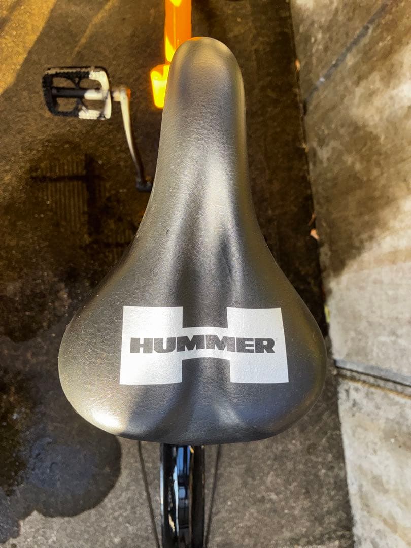 HUMMER 折りたたみ自転車 イエロー ノーパンクタイヤ