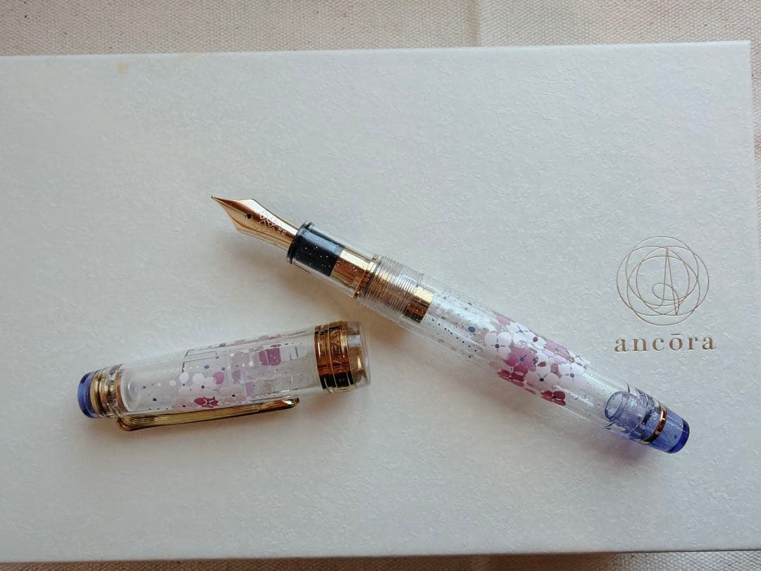 お値下げ不可 セーラー万年筆 アンコーラ 紫陽花 クリアM