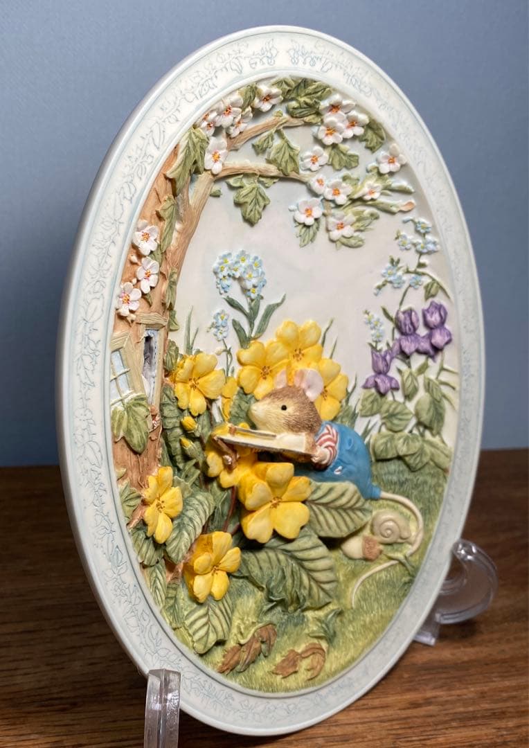 ブランブリーヘッジ スプリング オーバル 壁掛けプレート レア