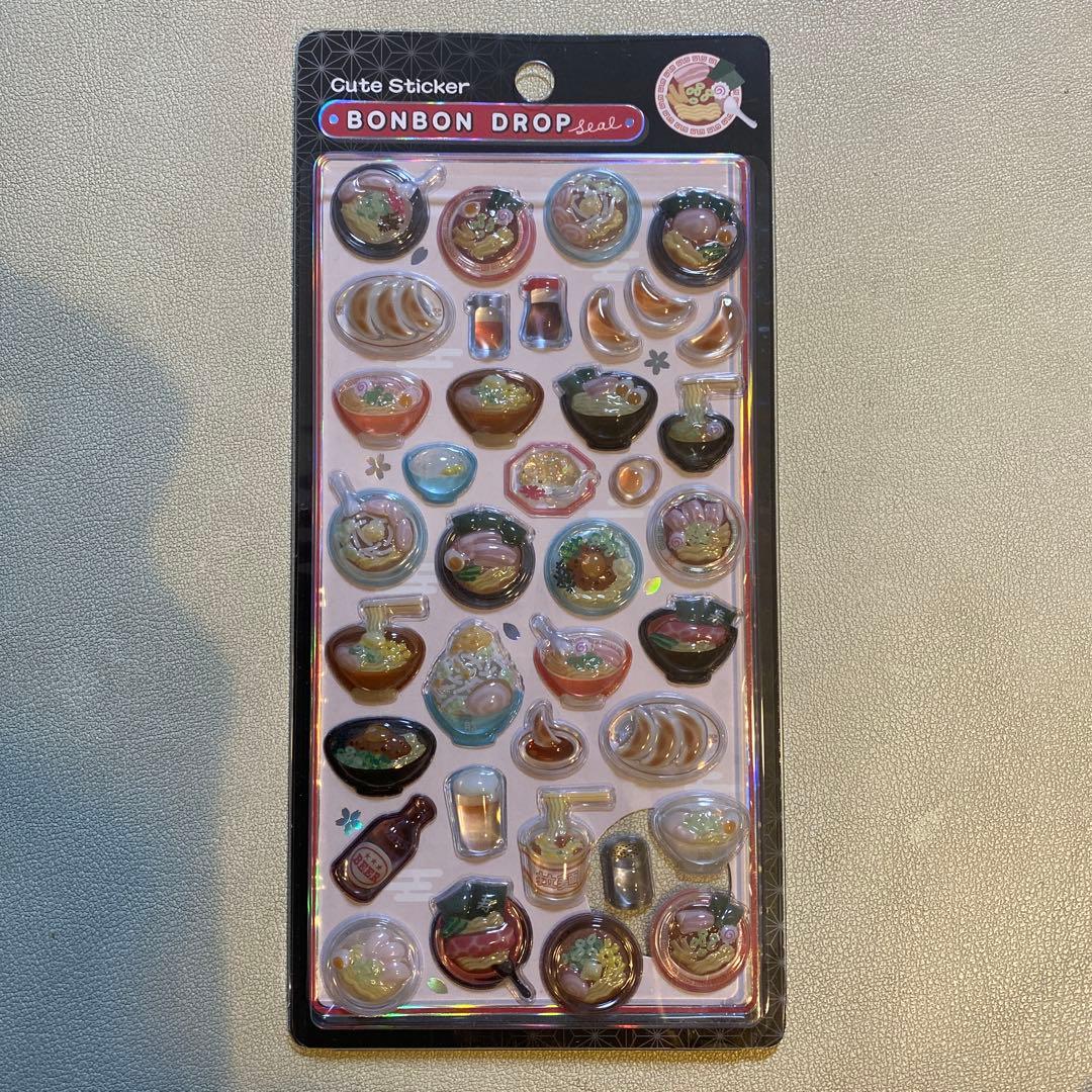 新作　ボンボンドロップシール和柄　ラーメン