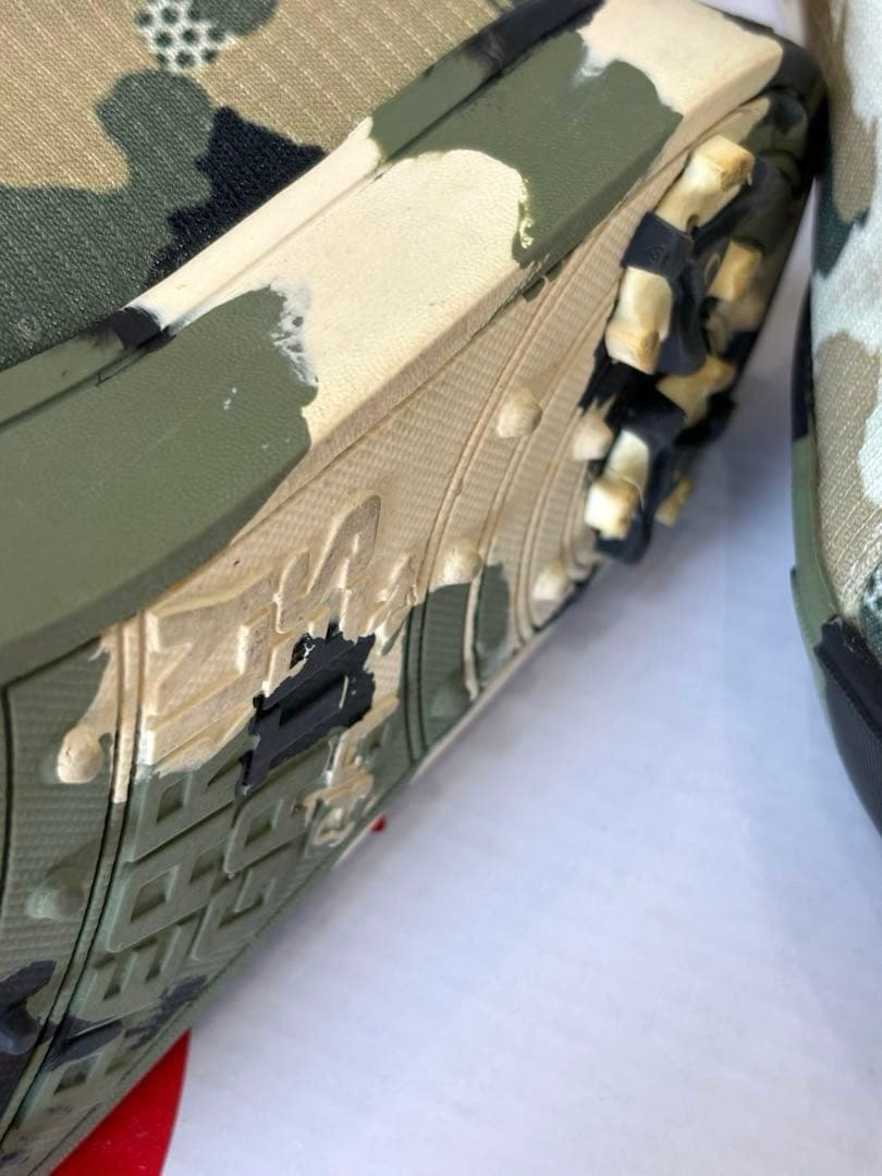 【美品】派手そうで質素パーリーゲイツゴルフシューズ 24 ロゴ 迷彩 レディース