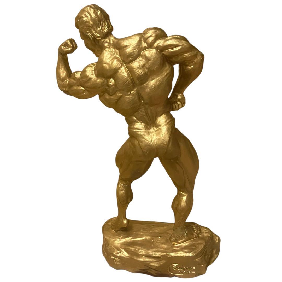 希少　ボディビルダー像　マッスル　筋肉美　ボディビル　トロフィー USA製 黄金