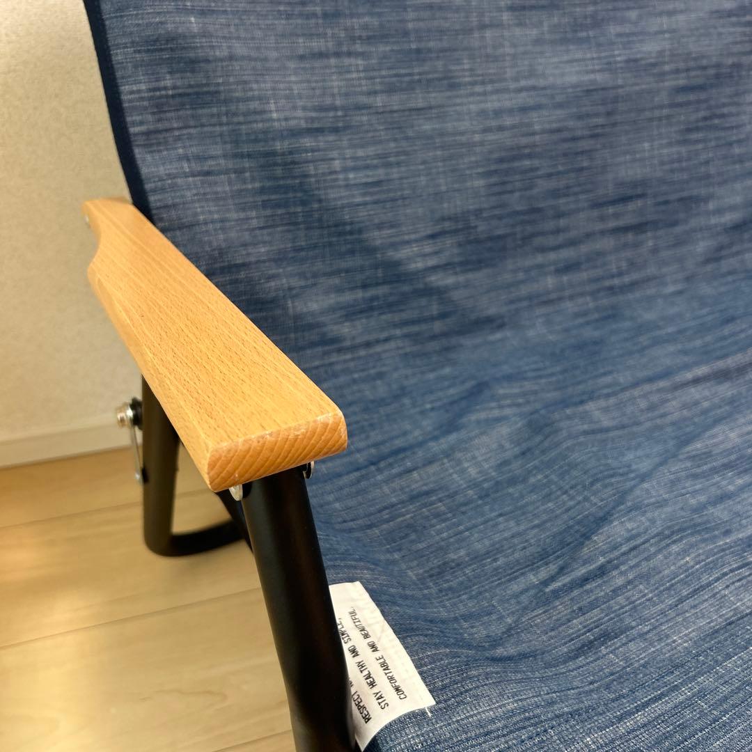 BAYFLOW（ベイフロー）☆折りたたみ デニム風リラックスクッションチェア