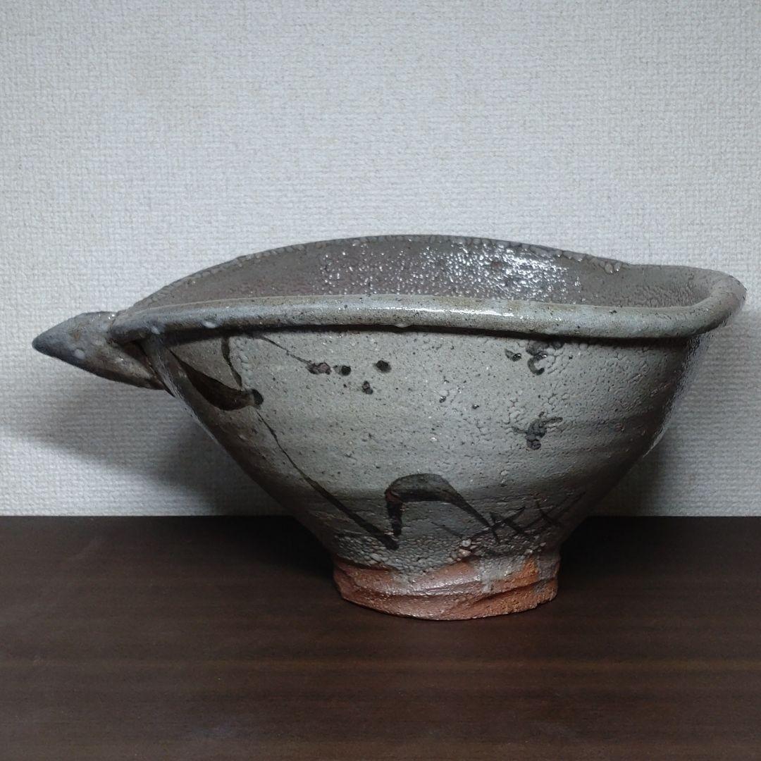 中川自然坊 作 絵唐津 大片口鉢 直径約35.5cm