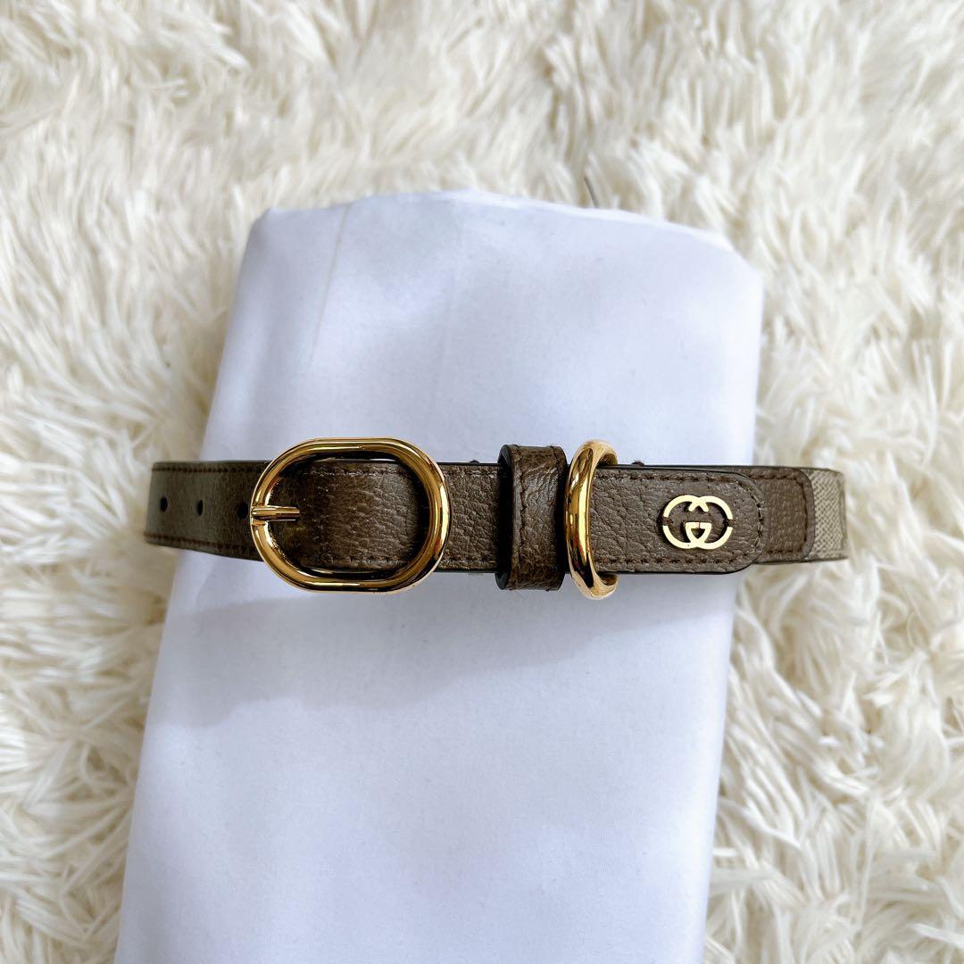極美品✨GUCCI 犬用首輪　GG柄　インターロッキング　リード わんちゃん