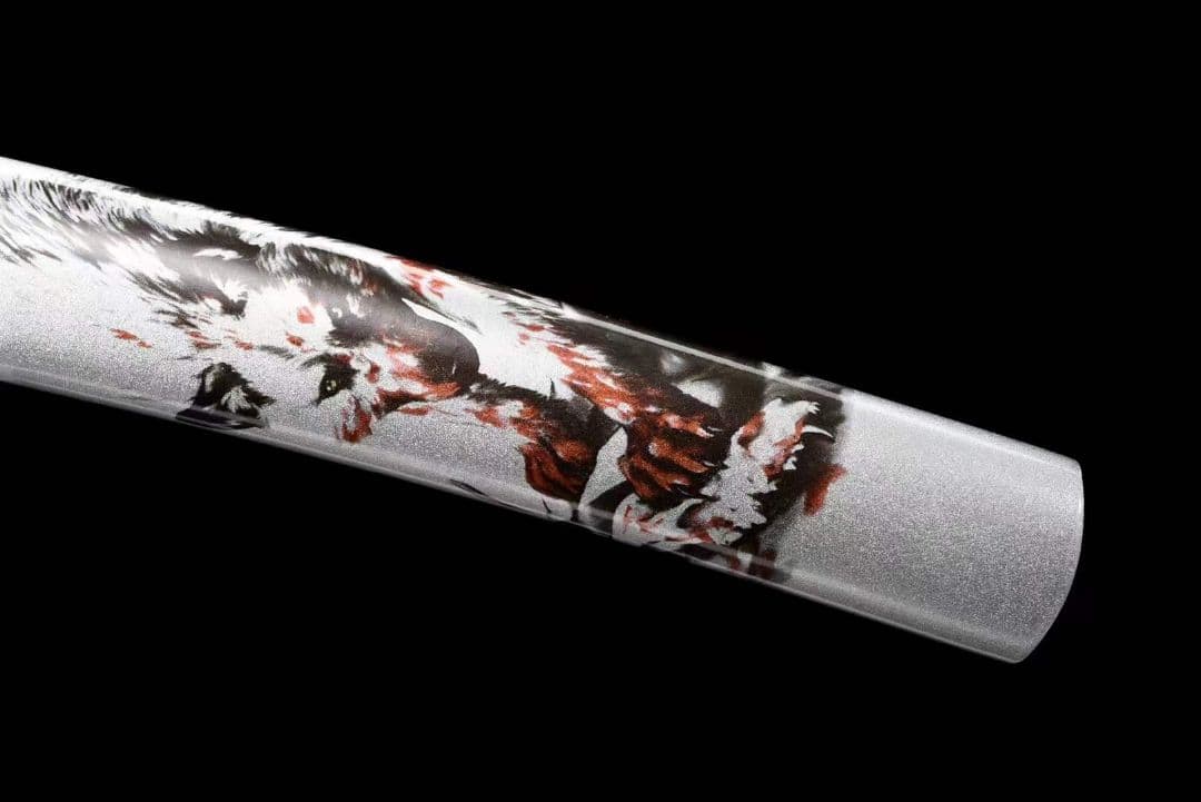 【シルバーウルフ肋骨差】武具　刀装具　日本刀　模造刀 居合刀  肋差   短刀