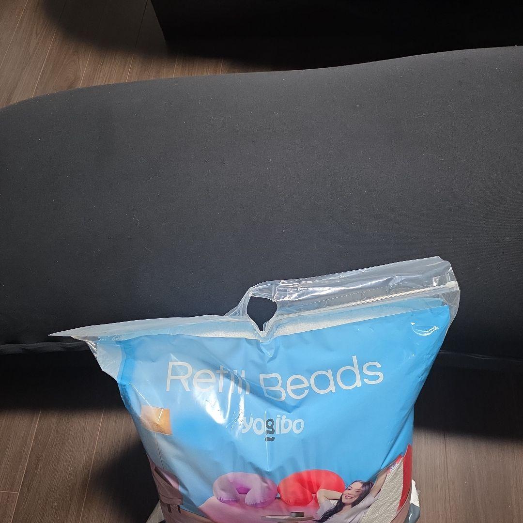 ヨギボー　特大クッション　ブラック　追加ビーズ付き