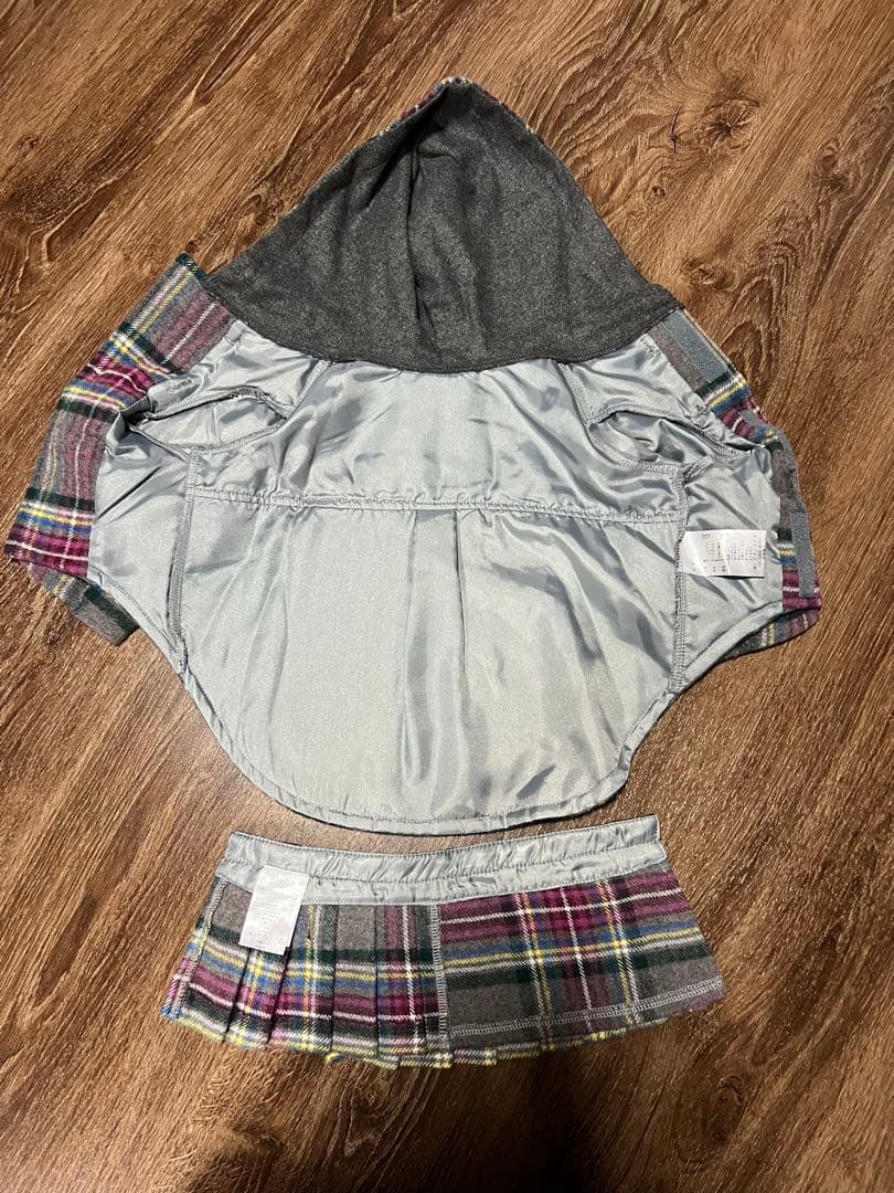 チェック柄ダッフルサイズ4 スカートサイズ3