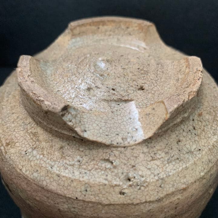 立鶴　筒茶碗　茶道具　高麗茶碗　御本立鶴茶碗写し　古萩