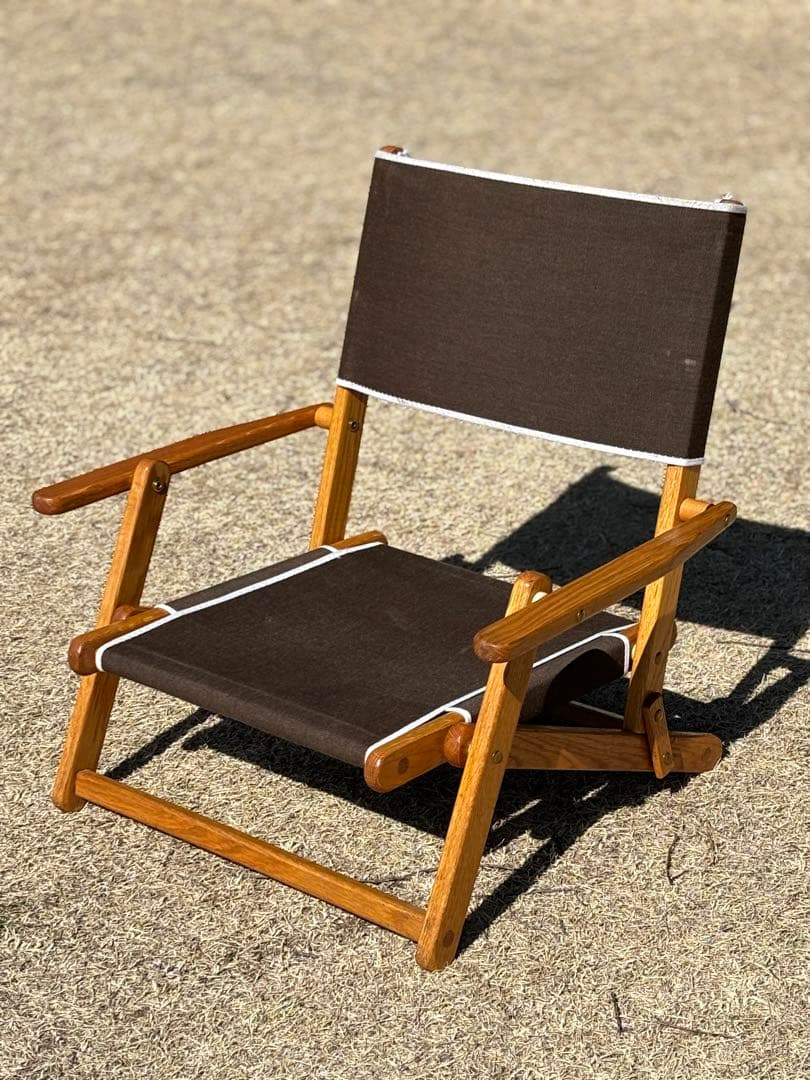 【希少】エニウェアチェア ミニ サンド チェア 折り畳み ブラウン ローチェア