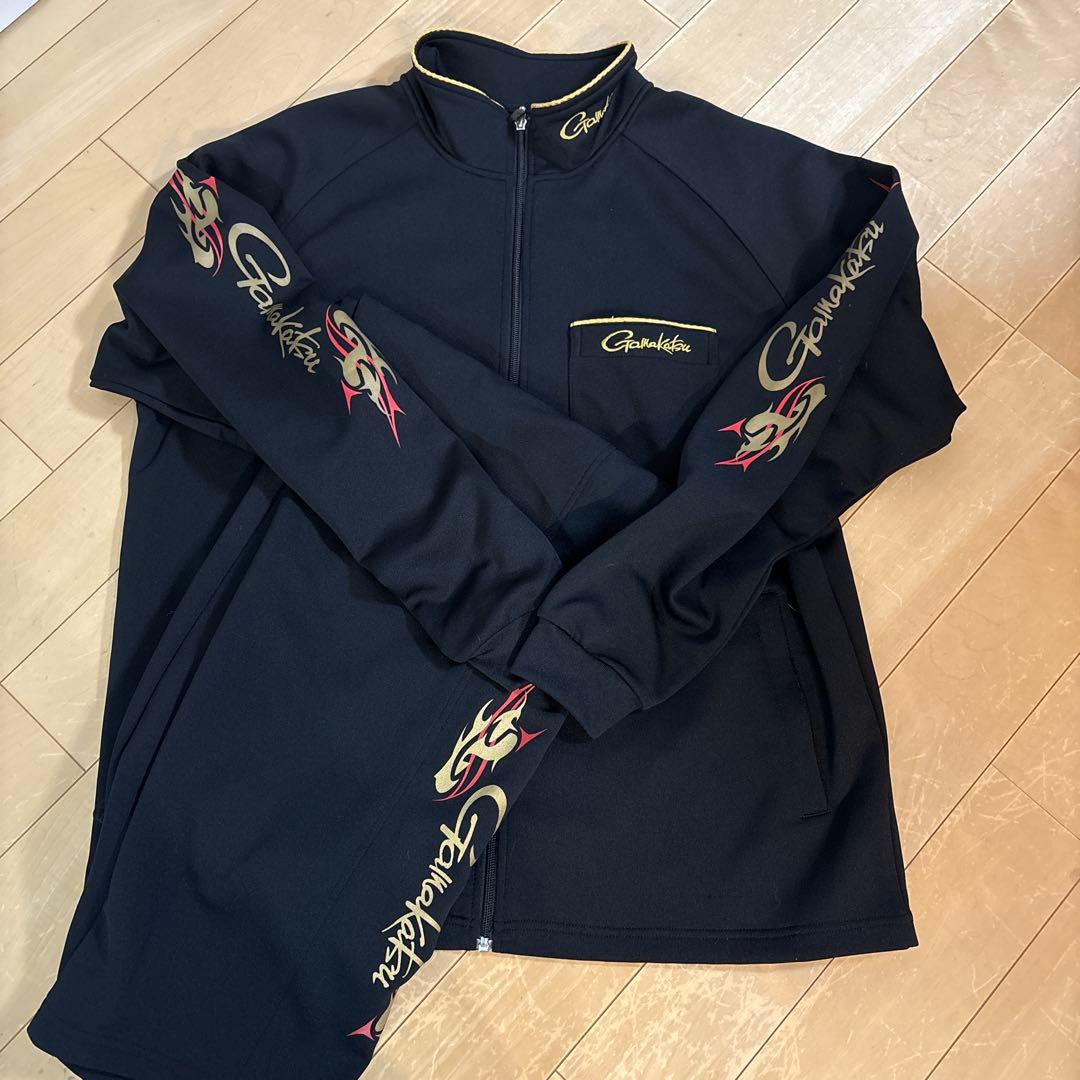 ☆美品☆がまかつ　ジャージスーツ　セットアップ　ブラック　3L
