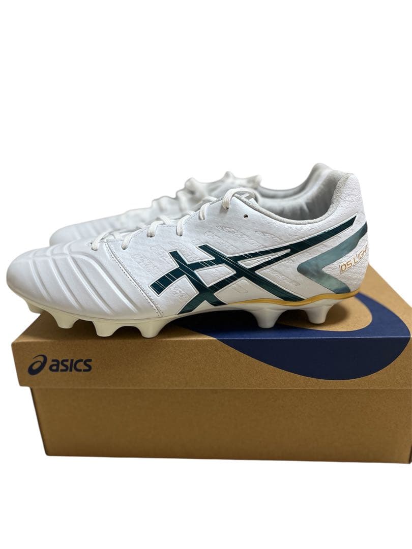 「新品未使用」asics DS LIGHT ホワイト/ベロアグリーン