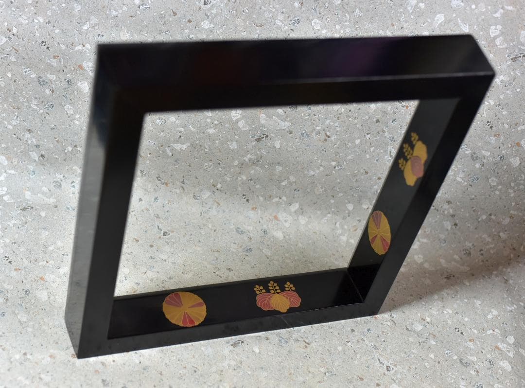 値下げ、高台寺蒔絵炉縁宗春作　囲炉裏/お茶道具木製　共箱