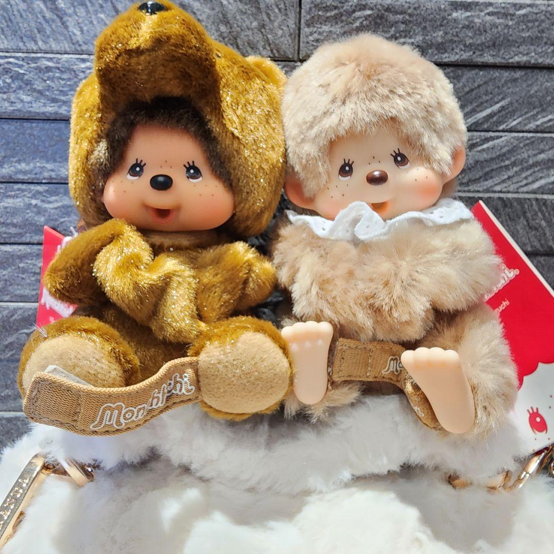 モンチッチグローブホルダーバッグチャームキーチェーンスウィートブラウンクマ2点