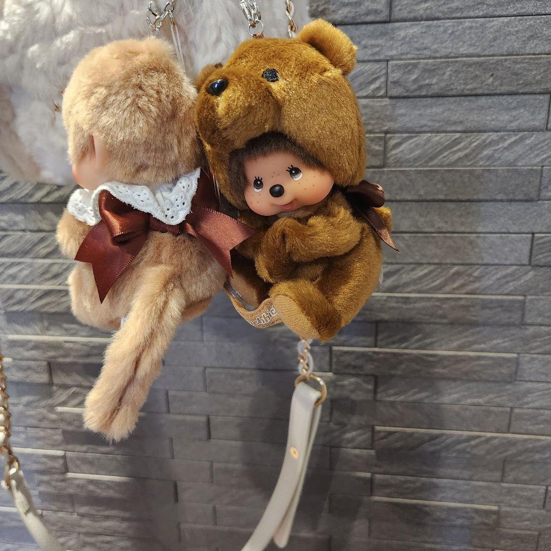 モンチッチグローブホルダーバッグチャームキーチェーンスウィートブラウンクマ2点