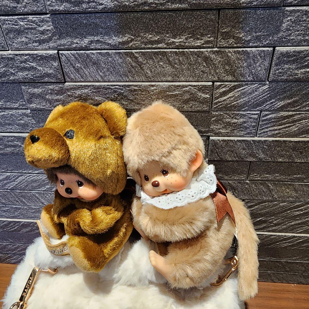 モンチッチグローブホルダーバッグチャームキーチェーンスウィートブラウンクマ2点