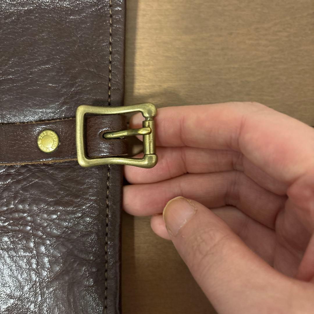 絶*ン様 TSL シュペリオールレイバー レザーロールペンケース ダークブラウン