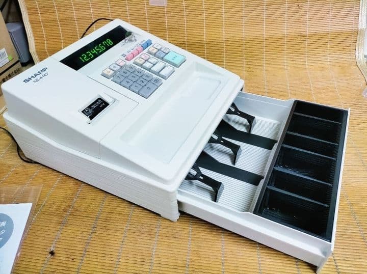 シャープレジスター　XE-A147　PC連携売上管理フル設定無料　111662