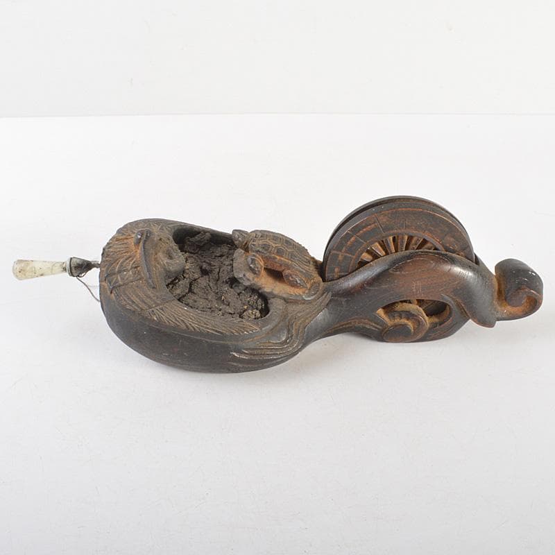 桃太郎　古民具　大工道具　 壷重刀 木彫　墨壷　M　R6610