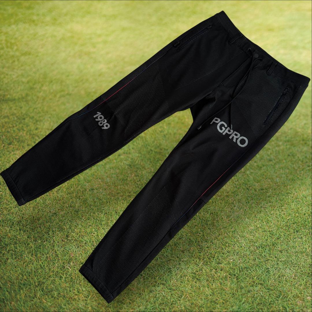 現行モデル　パーリーゲイツ　パンツ　L〜XL相当　ジャージ　ジョガー　黒　グレー