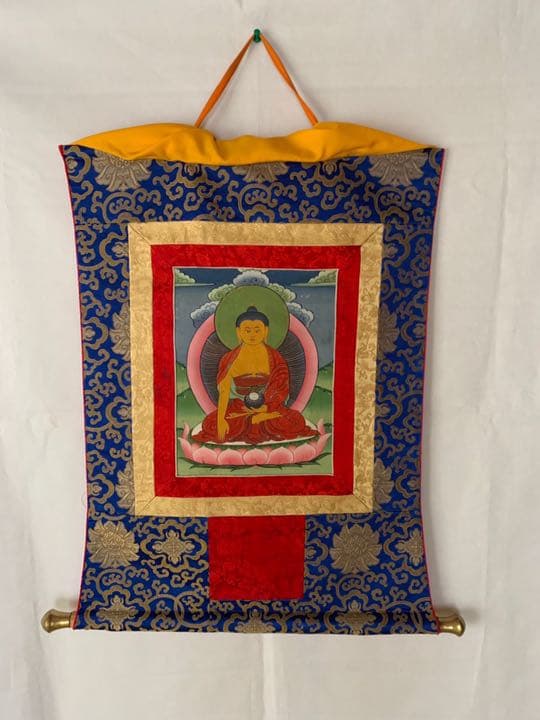 ブータン タンカ 仏教 絵画 仏画 ブッダ 仏陀 チベット オブジェ