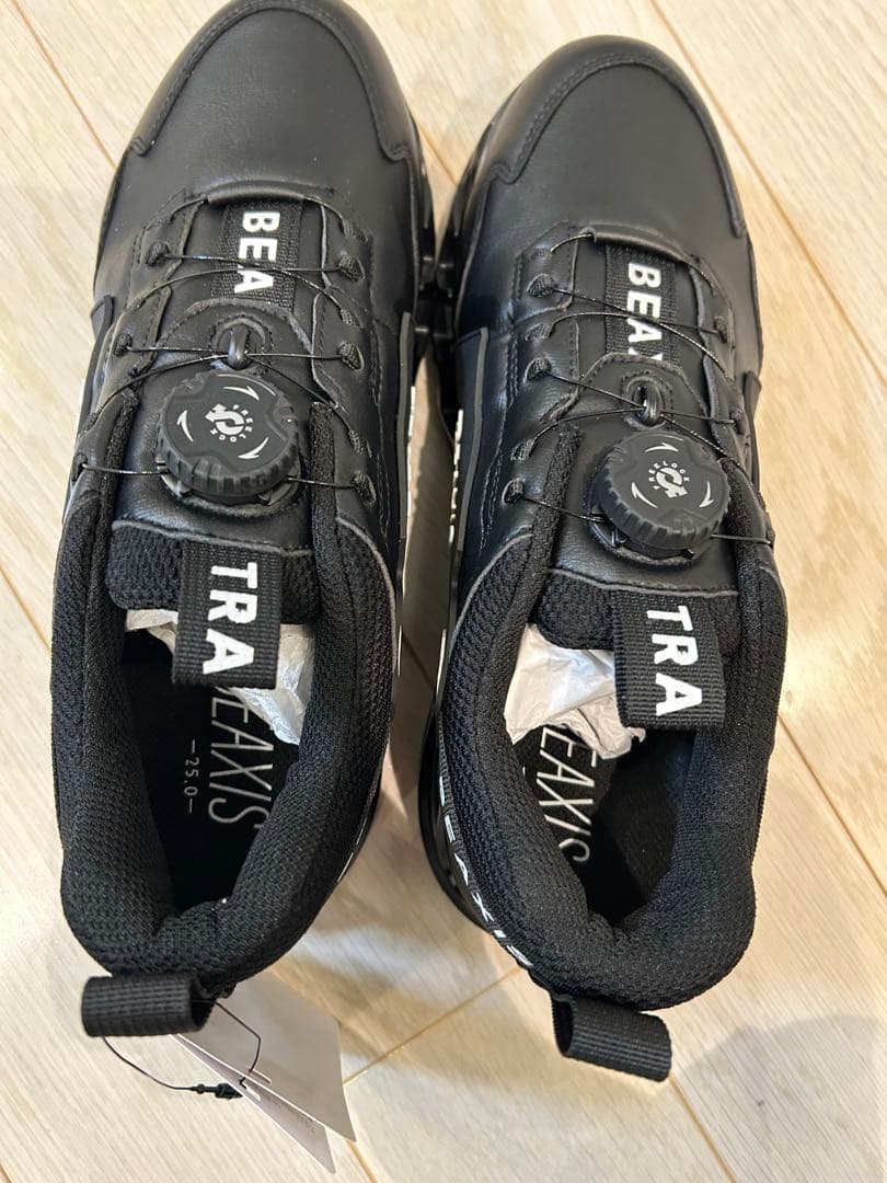 値下げしました⭐︎BEAXISバランスコアターフ・ゴルフシューズ新品ブラック25⭐︎