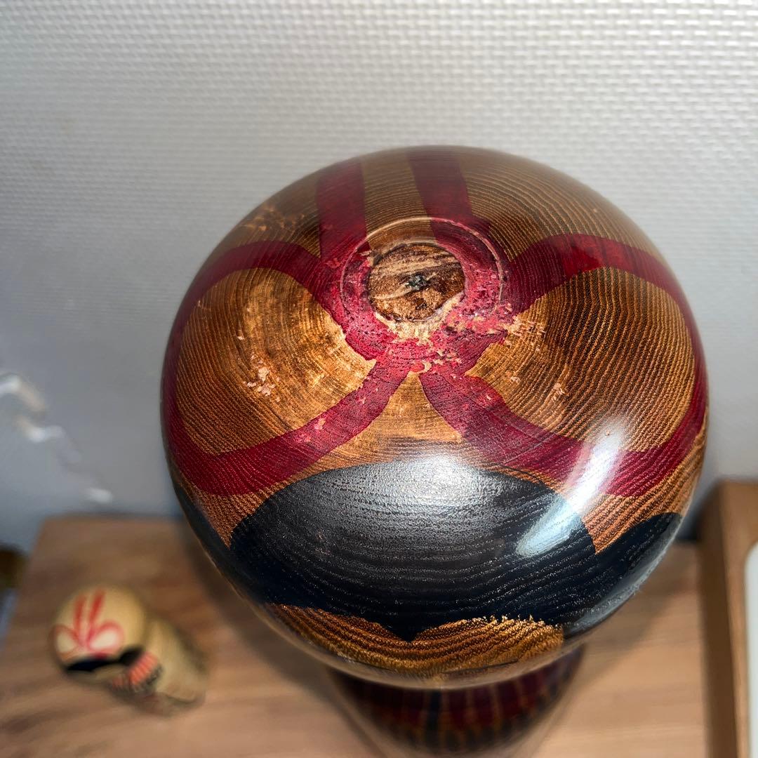 ⭕️現代名工　小椋久太郎　秋田　木地山こけし　槐材　1.4尺大型　伝統こけし