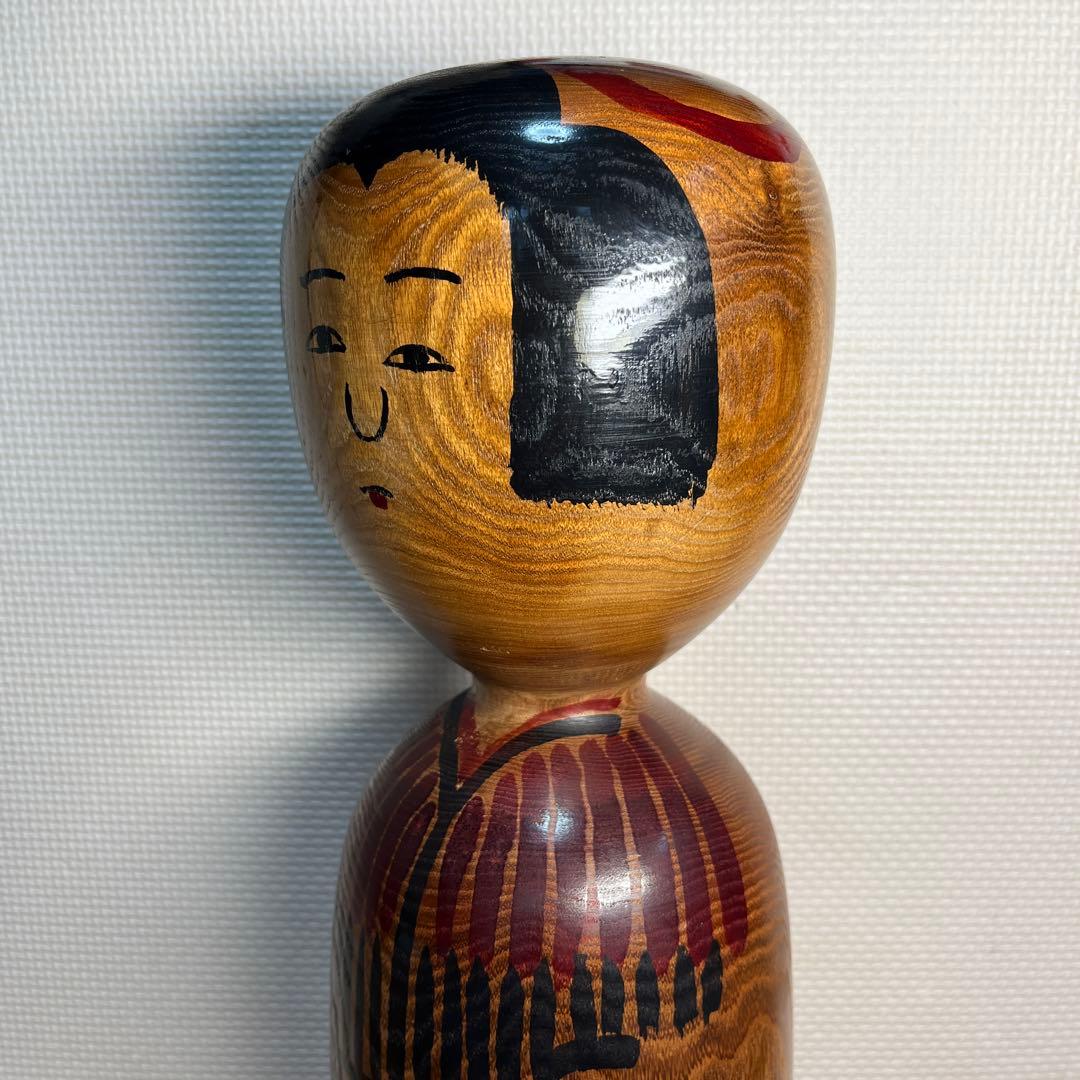 ⭕️現代名工　小椋久太郎　秋田　木地山こけし　槐材　1.4尺大型　伝統こけし