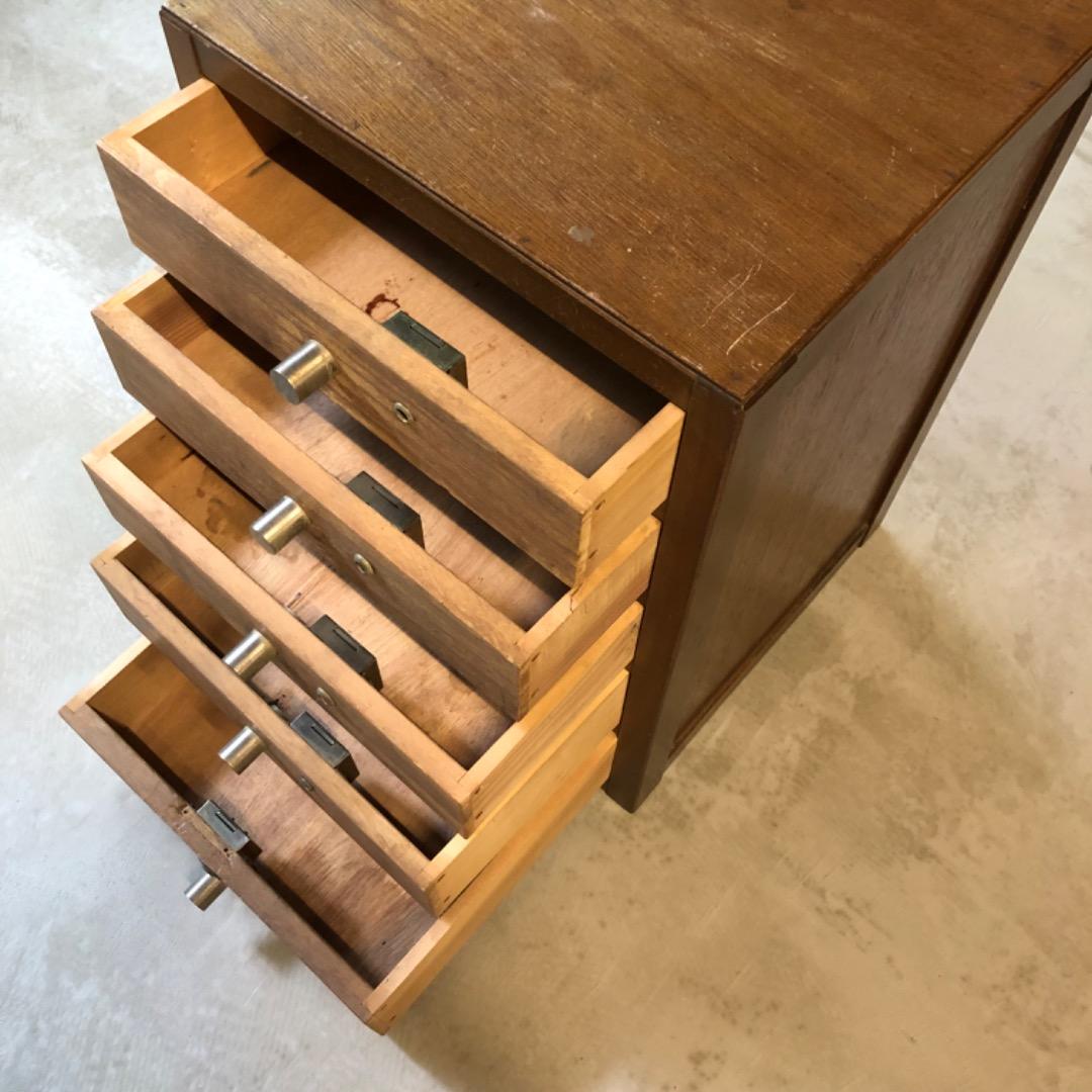 昭和　アンティーク　木製　書類棚　書類ケース　箪笥　レターケース　引き出し