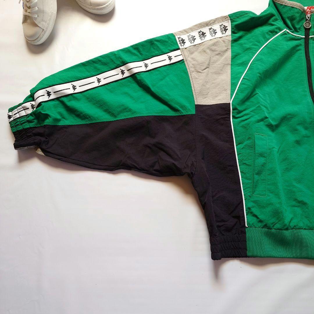 ☘️新品 カッパ Kappa トラックジャケット ナイロンブルゾン グリーン L