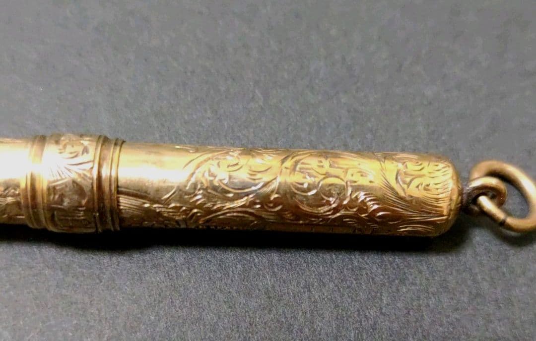 Sampson Mordan　9金　ペンシルホルダー　花柄