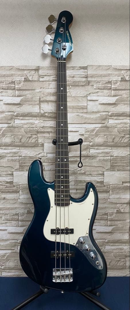 SELDER ジャズベースタイプ エレキベース マッチングヘッド ネイビー