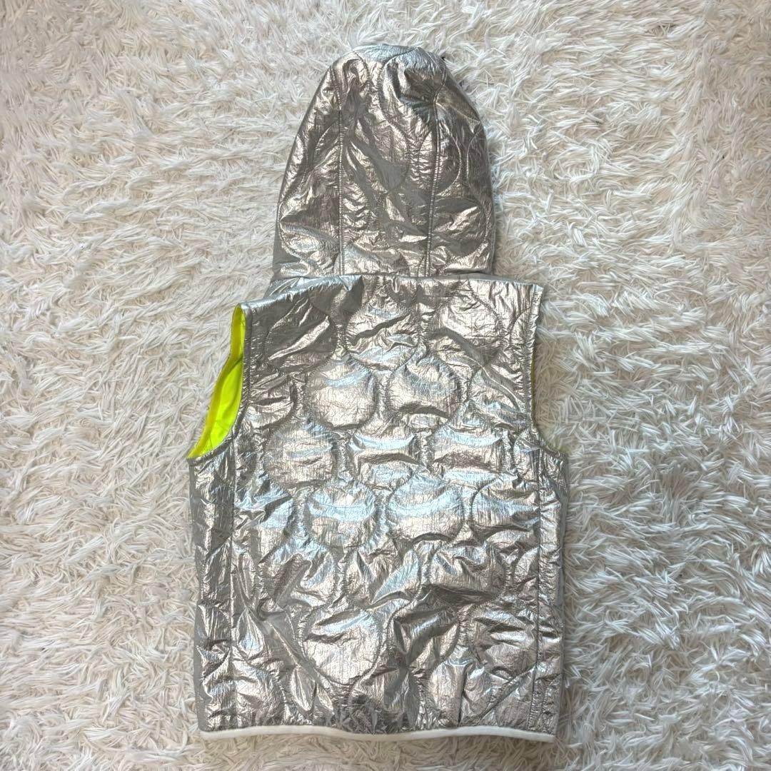 最新 アルチビオ セットアップ ダウン ベスト スカート シルバー 中綿