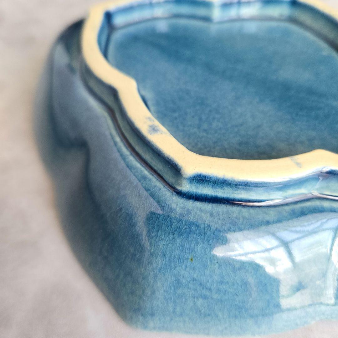 淡路　珉平焼 　小皿　ドラゴン　龍　江戸　明治　アンティーク　骨董　金継ぎ