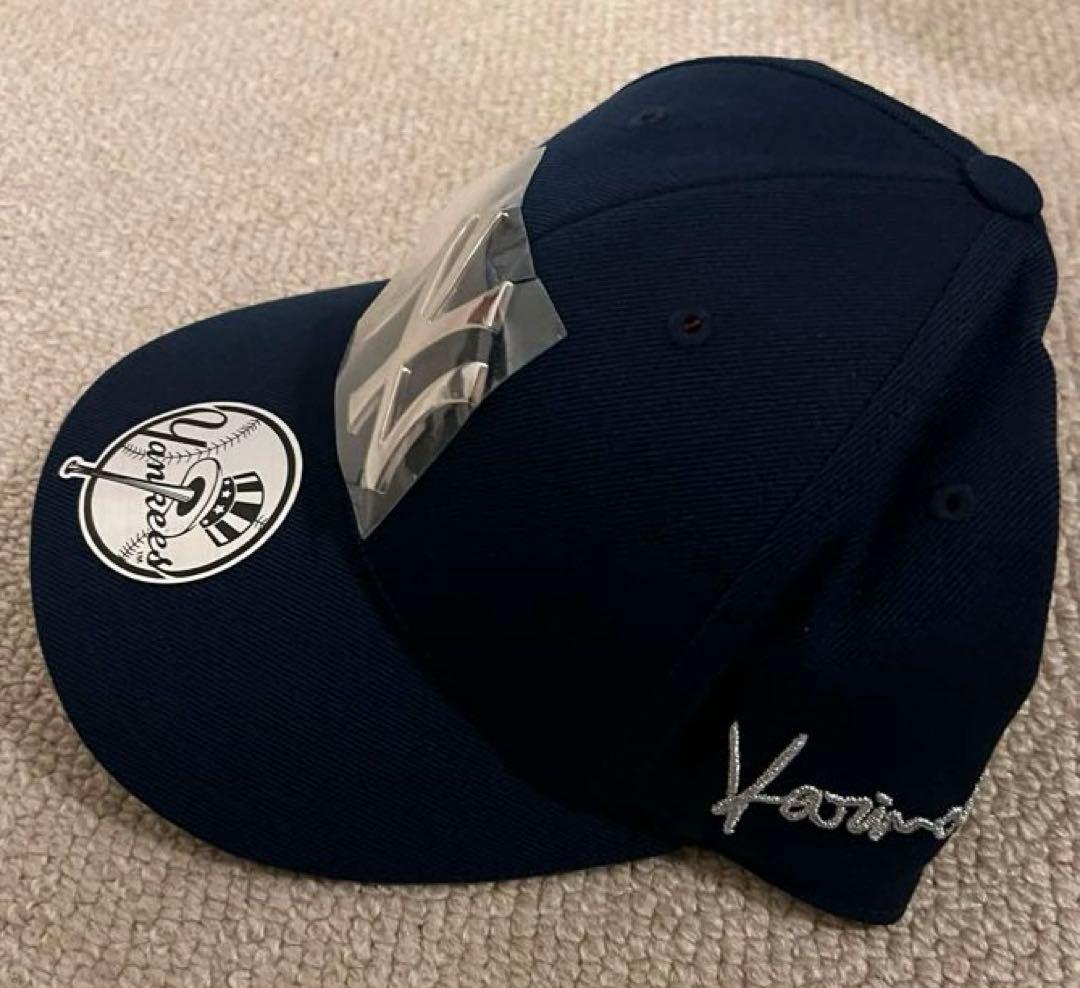 aespa カリナ MLB キャップ 帽子ネイビー KARINA トレカセット
