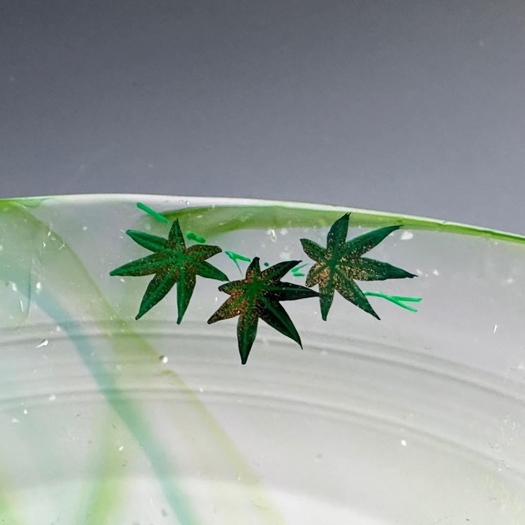 茶道具　ガラス　青楓絵　平茶碗　関吉昭　蒔絵　吉田華正　夏　涼しげ　硝子　抹茶