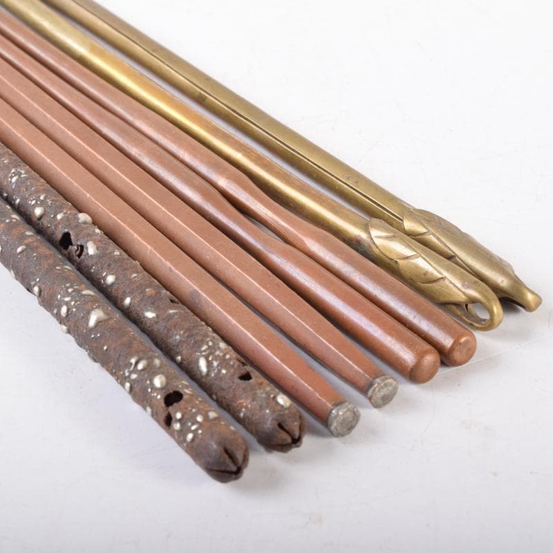 茶道具　古鉄古銅　火箸　まとめて　七組　C　6991