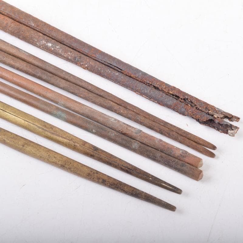 茶道具　古鉄古銅　火箸　まとめて　七組　C　6991