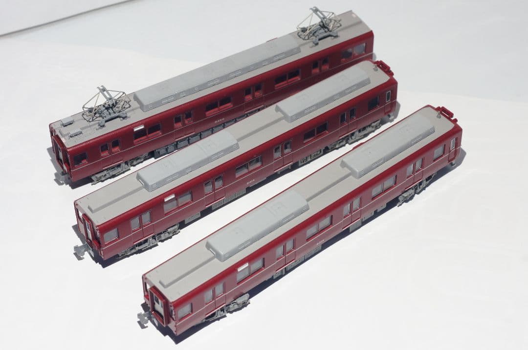 A-3469 近鉄8400系 田原本線 復活塗装マルーン 3両セット　車両のみ