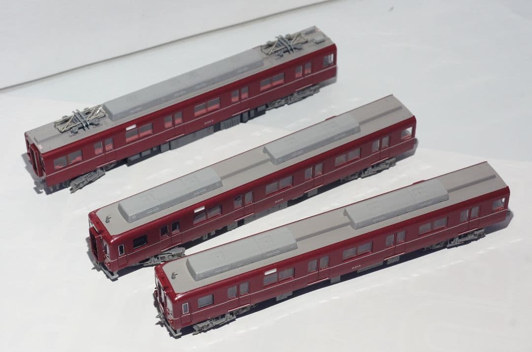 A-3469 近鉄8400系 田原本線 復活塗装マルーン 3両セット　車両のみ