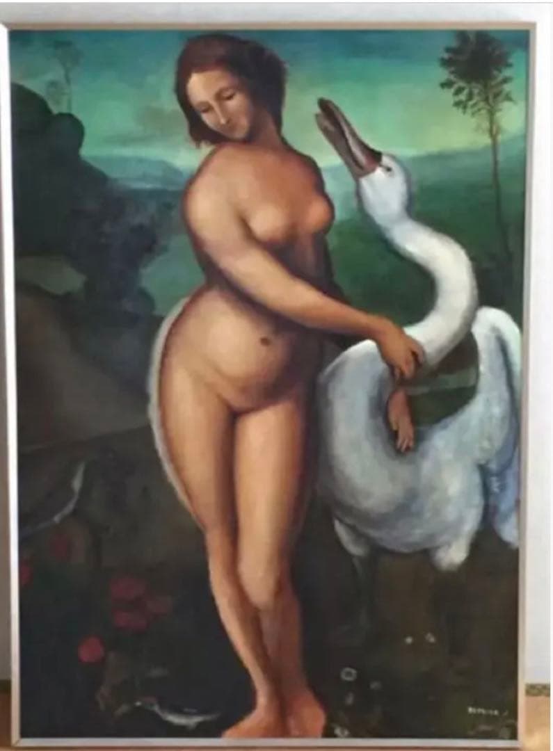 直筆超大型油彩画 模写 (ルネサンス時代の様式)