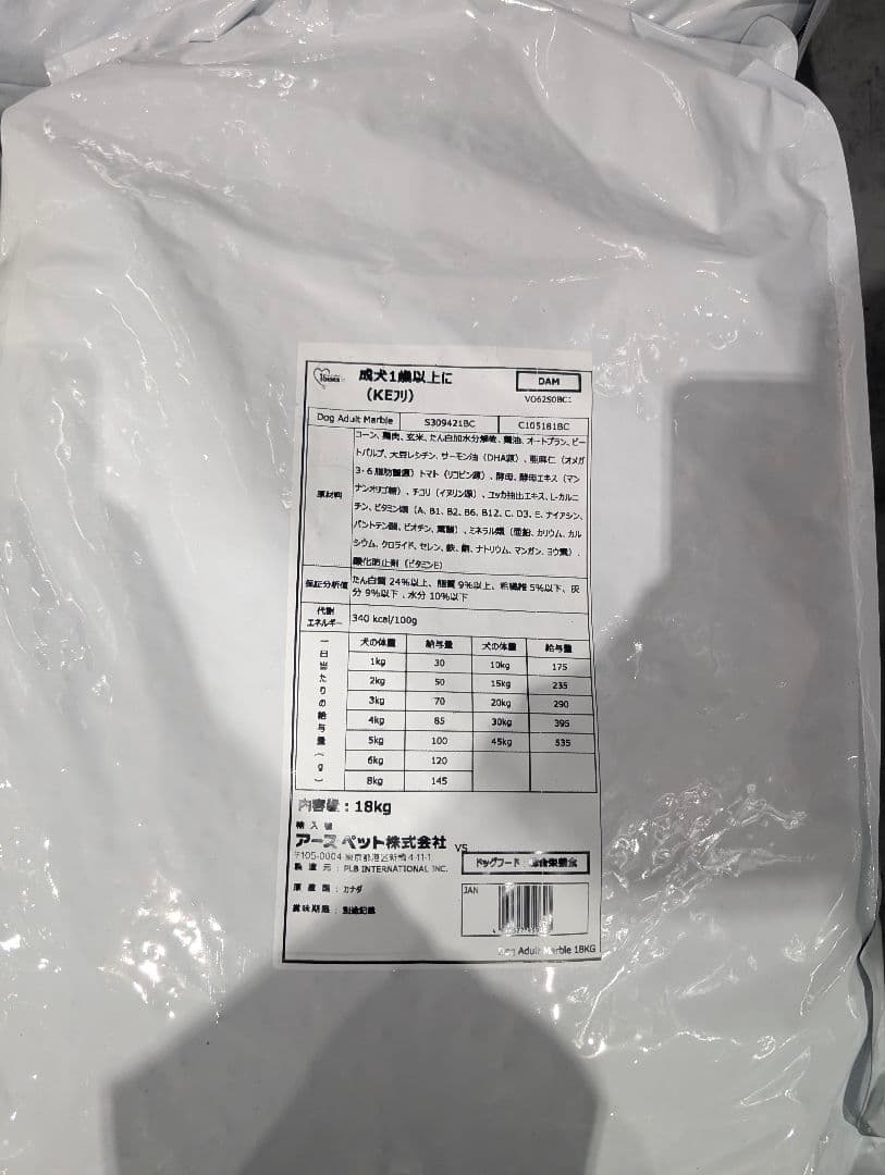 ファーストチョイス　ドッグフード ドライフード 18kg