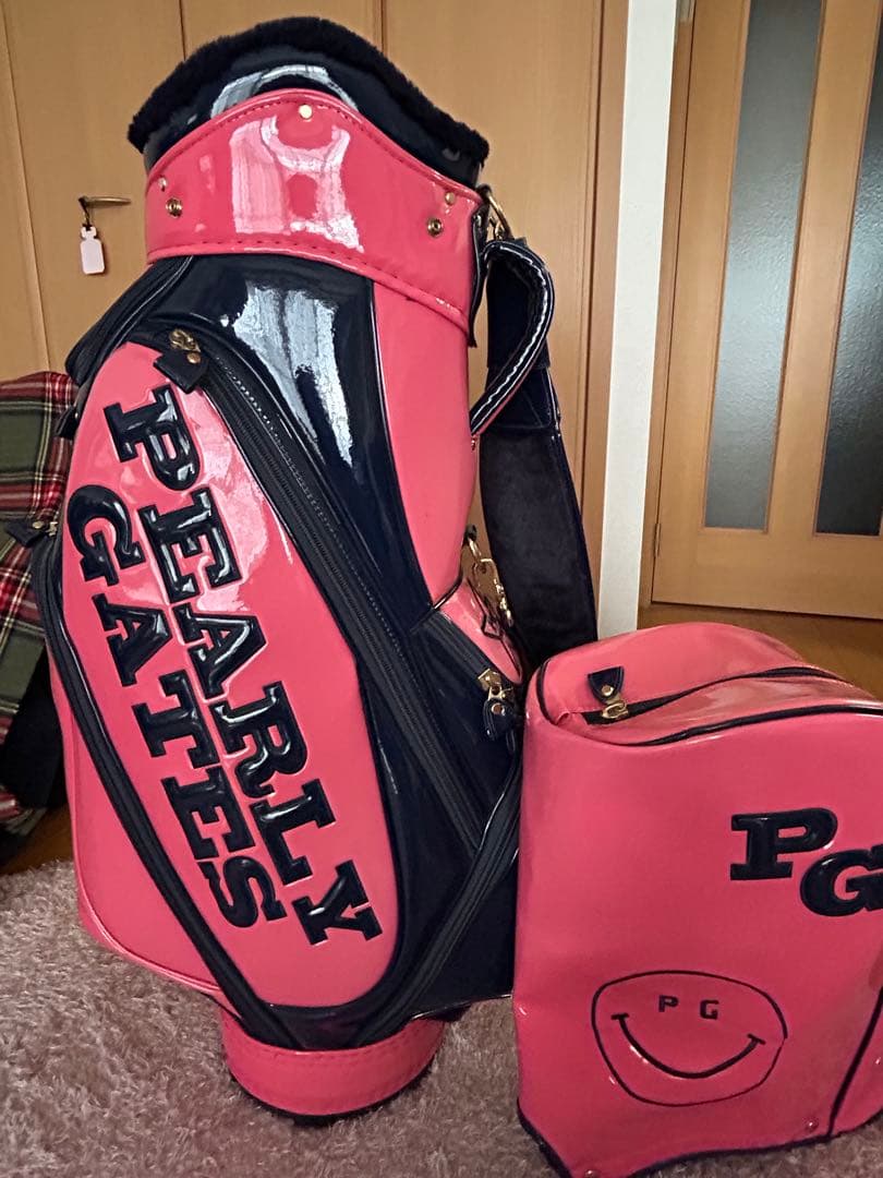 PEARLY GATES　パーリーゲイツ　キャディバッグ　ピンク＆ネイビー