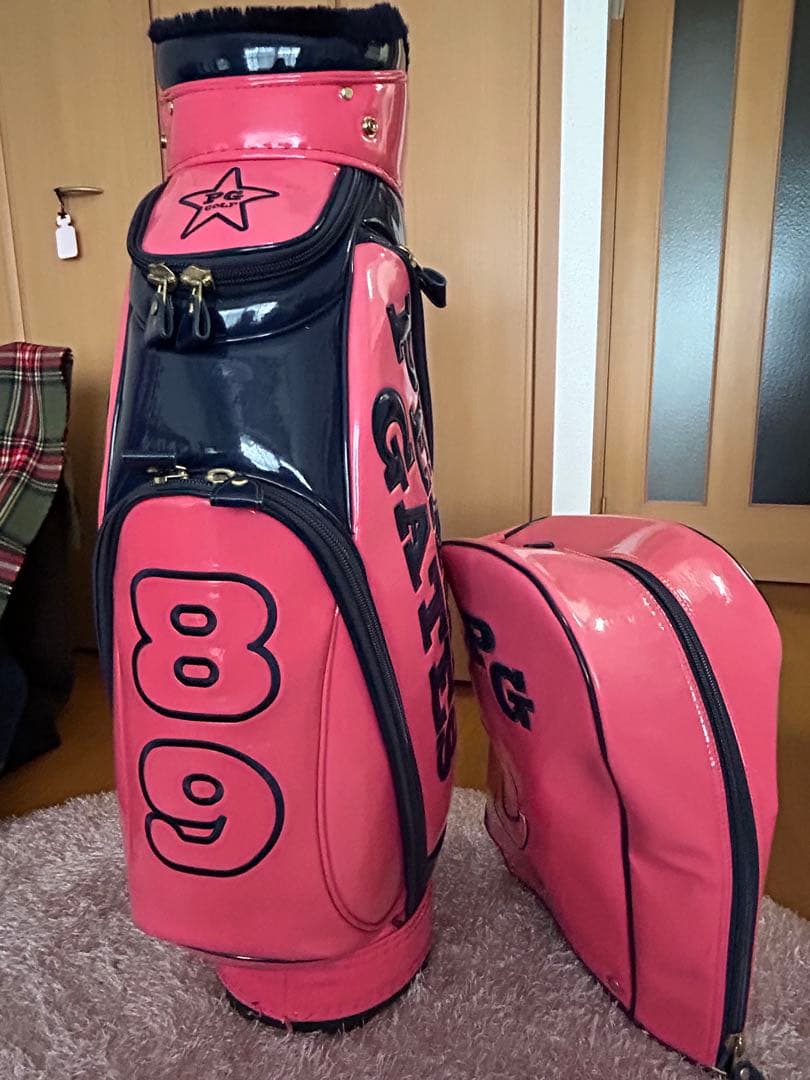 PEARLY GATES　パーリーゲイツ　キャディバッグ　ピンク＆ネイビー