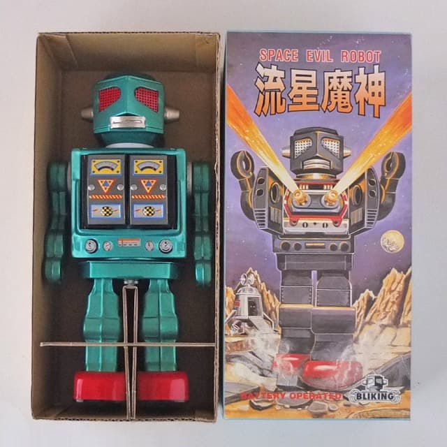 美品メタルハウス 流星魔神[希少メタリックグリーン] ティントイロボット1体付き