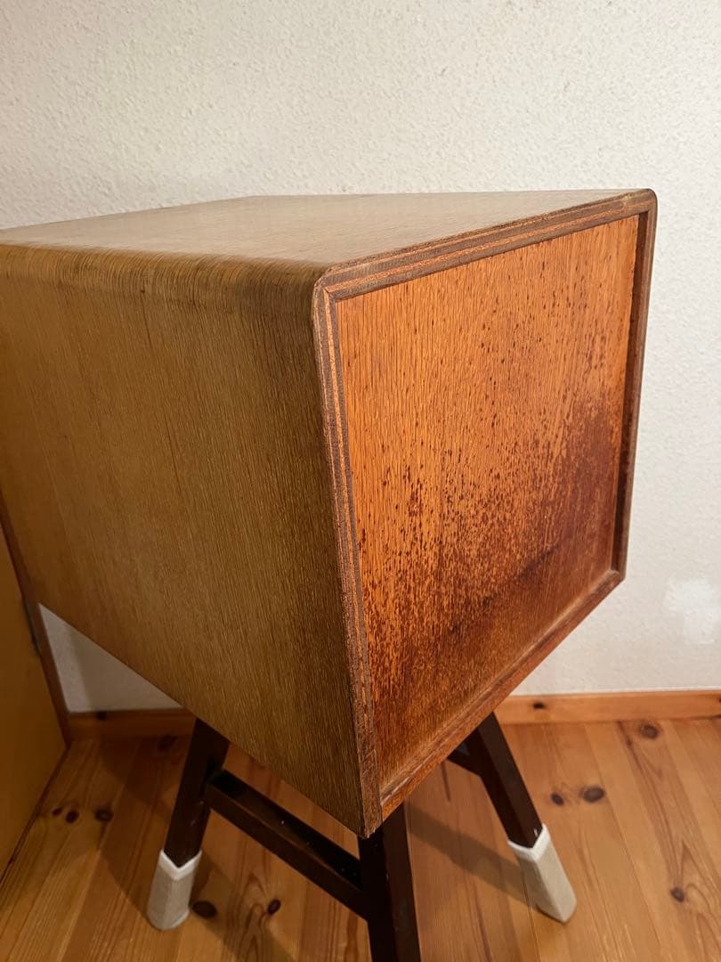 昭和レトロ アンティーク 図書館 木製カードケース 2列3段 木製引き出し