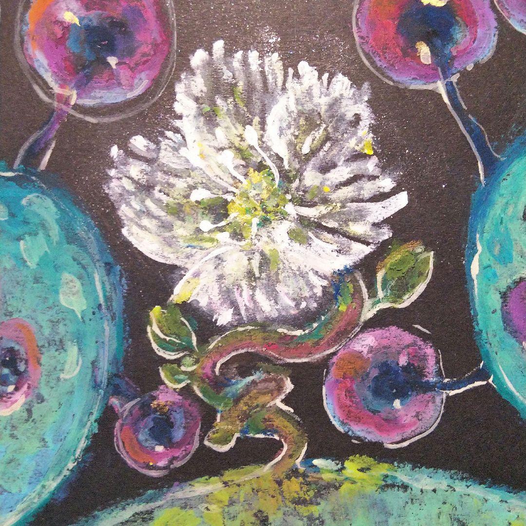 モウセンゴケ 原画 現代アート 絵画 画家 多肉植物 苔 キモカワ ポップ 創作