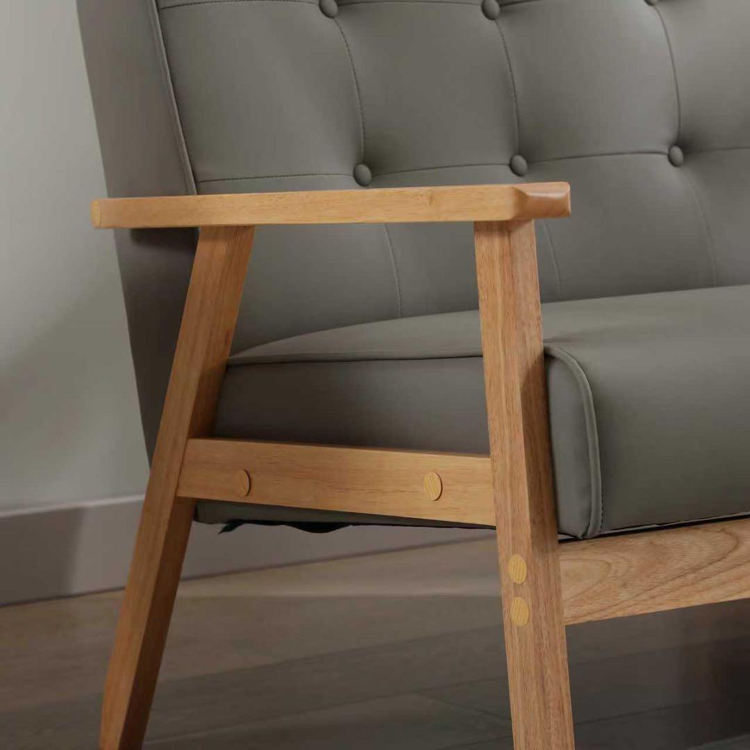 【新品】2人掛けソファ ダークブラウンPVCレザー 高級感