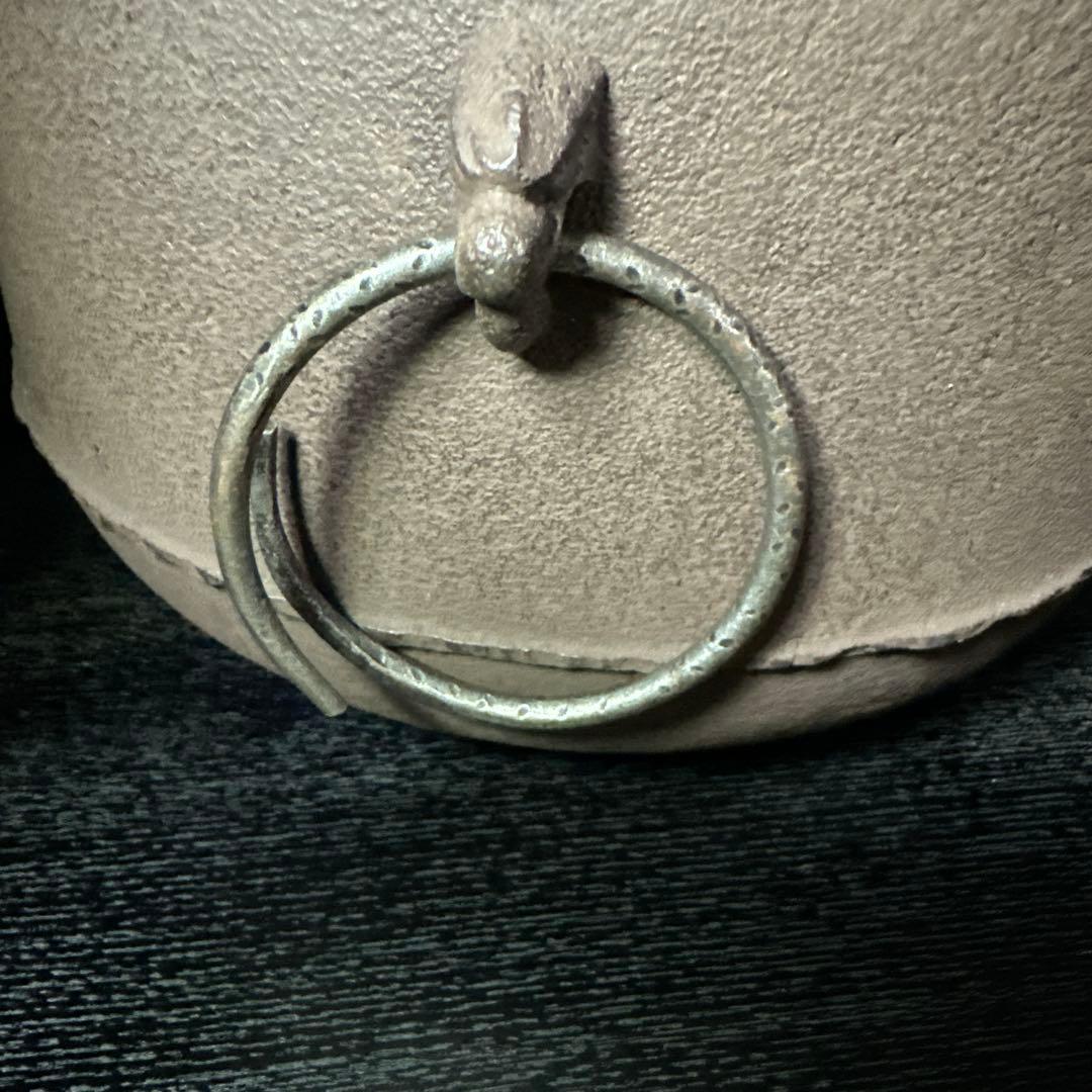 茶道具　平万代屋釜 釜師 増山馨鉄 銅蓋 釜環 共箱